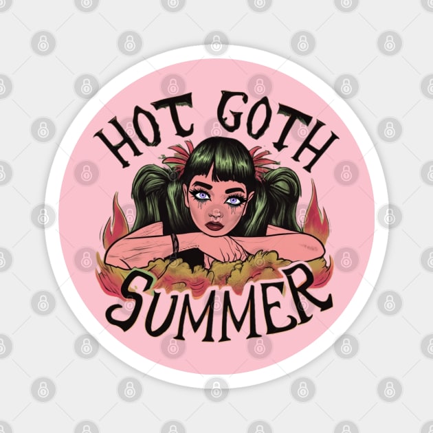 Hot Goth Summer Magnet by INLE Designs